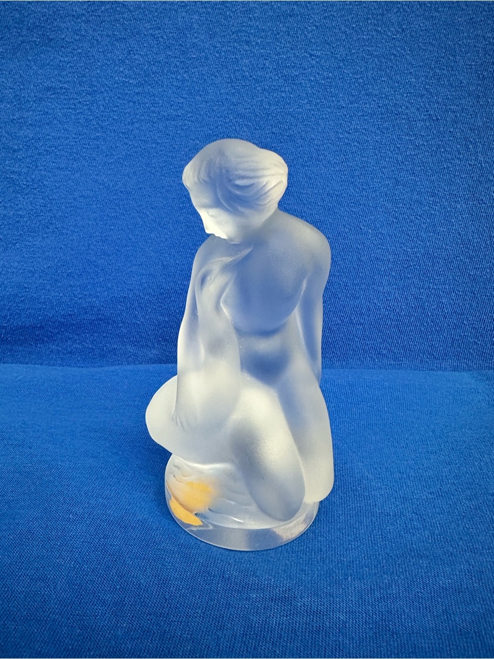 Lalique Frosted and Clear Crystal Swan Sculpture